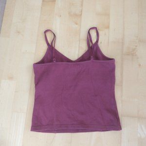 maroon v neck halter top
